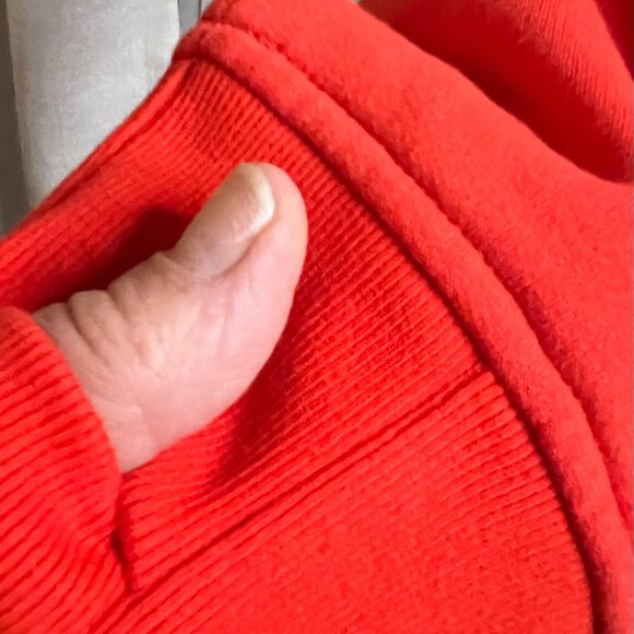 Athleta Forever Fleece Ultra Crop Full Zip in Cardinal Color Size L - Picture 5 of 12